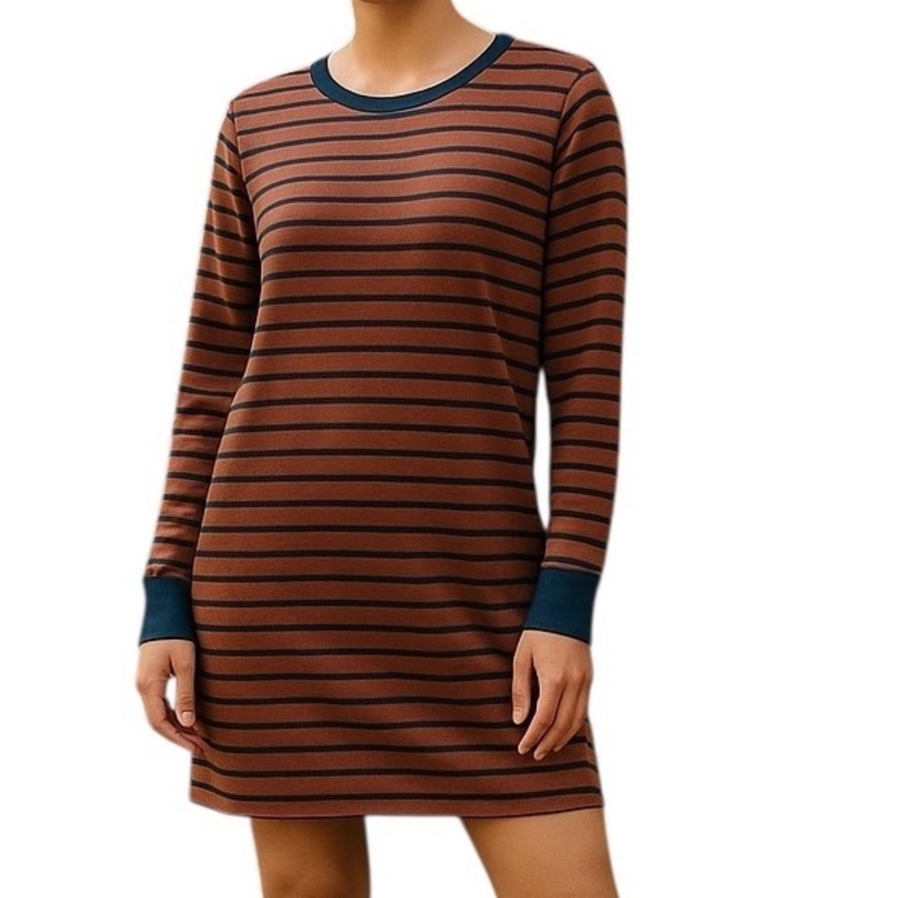 Hem &‎ Thread Rugby Striped Sweater Dress With Hem Side Zips Size M